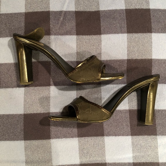 Gucci Black Monogram Heels - Picture 7 of 7